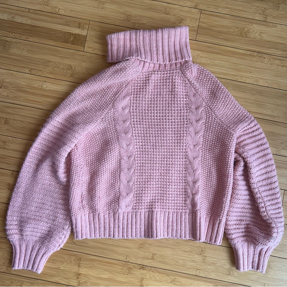 Abercrombie & Fitch Soft Pink Cowl Neck Sweater